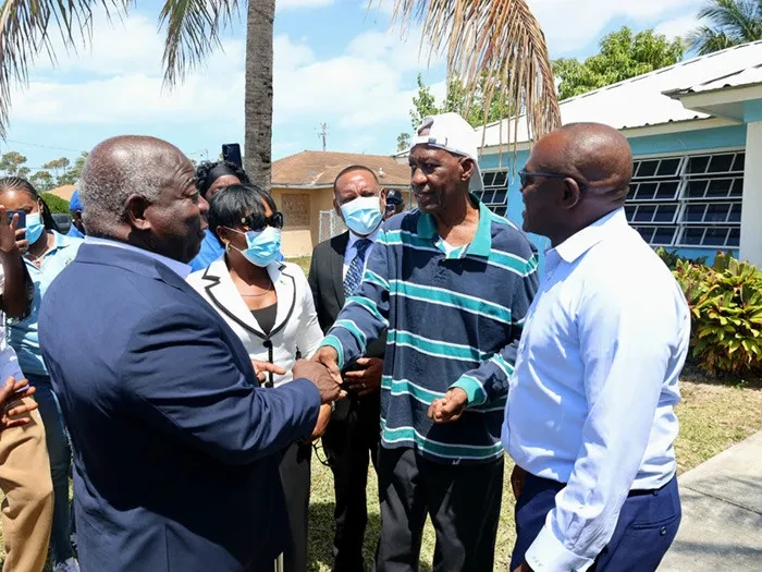 Prime Minister Davis visits fire-stricken areas in Grand Bahama and deploys 30 RBDF officers to assist