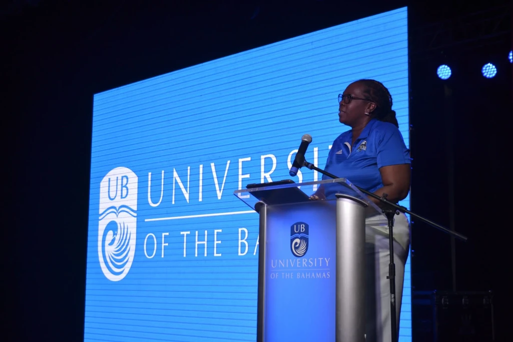 VP Academic Affairs and Provost, Dr. Maria Oriakhi address new students during NSO.