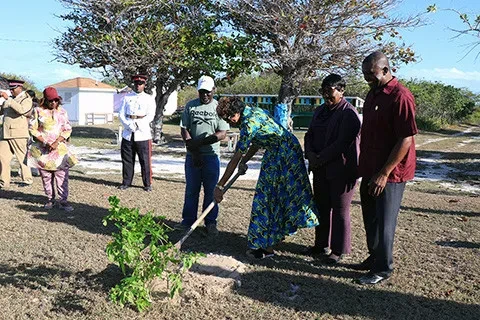The Governor General visits Long Cay sees reminders of storm Joaquin