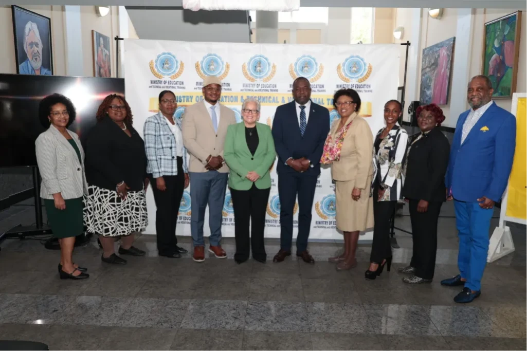 Minister of Youth, Sports and Culture the Hon. Mario Bowleg and Minister of Education and Technical and Vocational Training the Hon. Glenys Hanna Martin (both pictured speaking) joined members of their Ministry’s executive teams and other stakeholders at the Launch of the National Cultural Artist Registry Website, on April 14, 2025, held at the Ivy Dumont Building, on University Boulevard.  (BIS Photos/Eric Rose) Minister of Youth, Sports and Culture the Hon. Mario Bowleg and Minister of Education and Technical and Vocational Training the Hon. Glenys Hanna Martin (both pictured speaking) joined members of their Ministry’s executive teams and other stakeholders at the Launch of the National Cultural Artist Registry Website, on April 14, 2025, held at the Ivy Dumont Building, on University Boulevard.  (BIS Photos/Eric Rose)