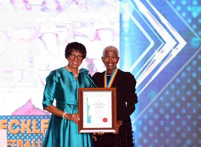 Dame Cynthia Pratt presented the honours at the National Sports Hall of Fame Ceremony Dame Cynthia Pratt presented the honours at the National Sports Hall of Fame Ceremony