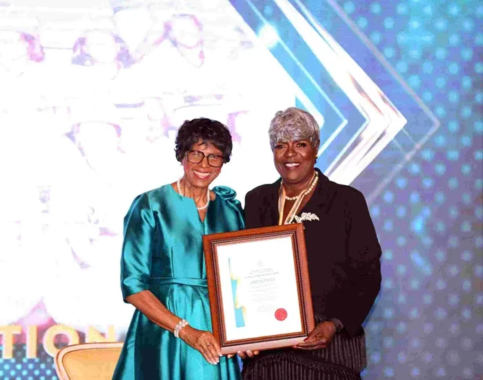 Dame Cynthia Pratt presented the honours at the National Sports Hall of Fame Ceremony Dame Cynthia Pratt presented the honours at the National Sports Hall of Fame Ceremony
