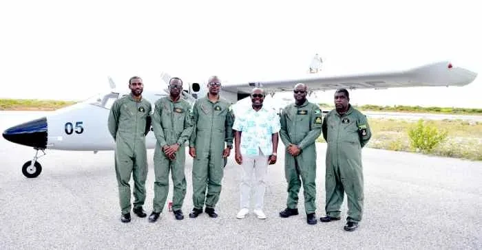 DPM Cooper views the new multi-purpose Bahamas Government complex in Ragged Island