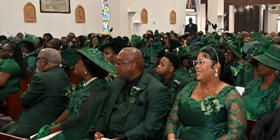 Governor General Dame Cynthia Pratt, and Prime Minister Davis attend the funeral of the late Mrs. McLinda Bowe
