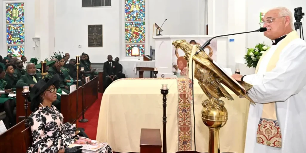 Governor General Dame Cynthia Pratt, and Prime Minister Davis attend the funeral of the late Mrs. McLinda Bowe