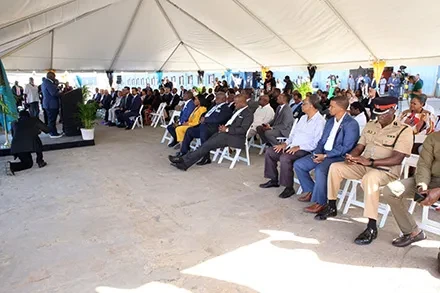 Prime Minister Davis said government intends to set a new gold standard for worker welfare and rights - at groundbreaking for GB Shipyard Expansion