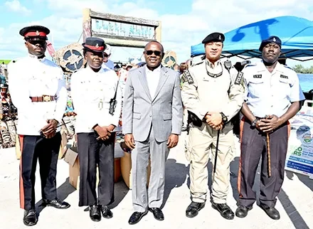 Tourism Minister Cooper did a Walkabout, Greeting Vendors and Visitors Downtown Today