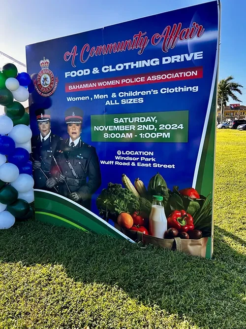 Police Women Hold a Food & Clothing Drive at Windsor Park