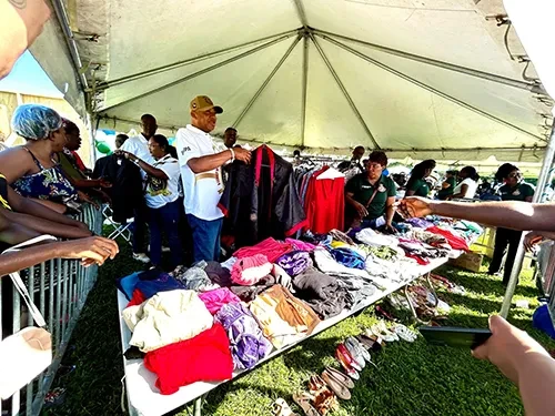 Police Women Hold a Food & Clothing Drive at Windsor Park