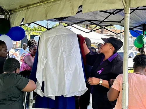 Police Women Hold a Food & Clothing Drive at Windsor Park