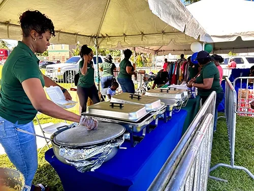 Police Women Hold a Food & Clothing Drive at Windsor Park