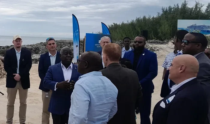 Groundbreaking ceremony for the NCL Pier on Great Stirrup Cay