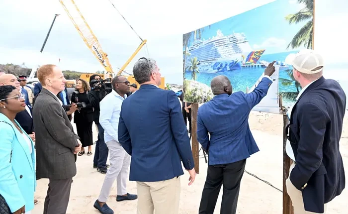 Groundbreaking ceremony for the NCL Pier on Great Stirrup Cay