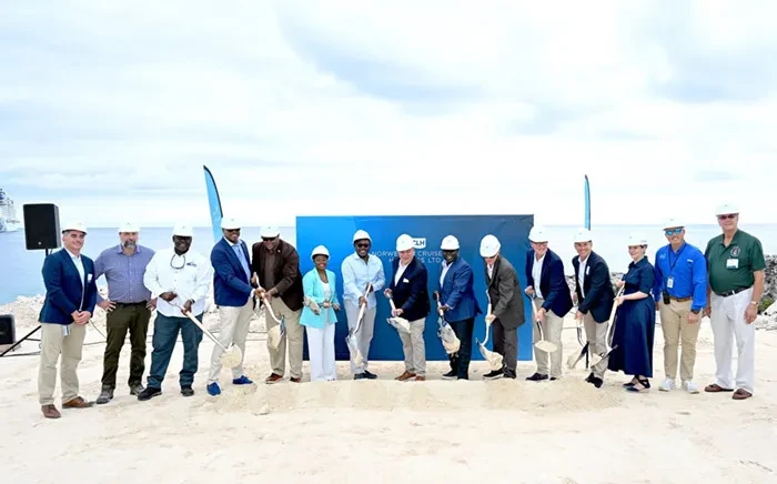 Groundbreaking ceremony for the NCL Pier on Great Stirrup Cay
