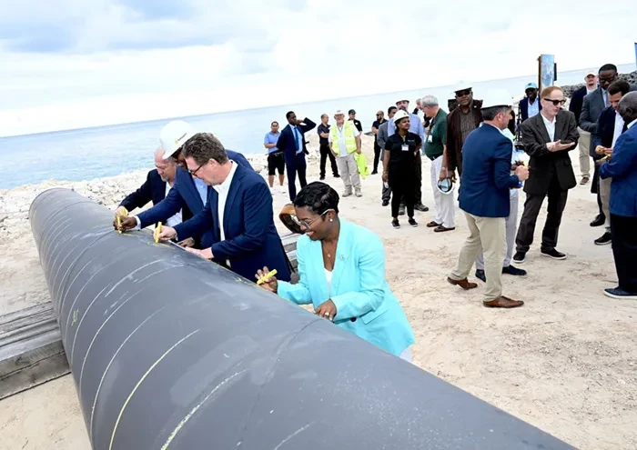 Groundbreaking ceremony for the NCL Pier on Great Stirrup Cay