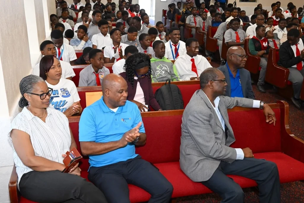 DPM Cooper advises male L.N. Coakley students - in self-building, envision your blueprint, put in the effort and stick to the plan