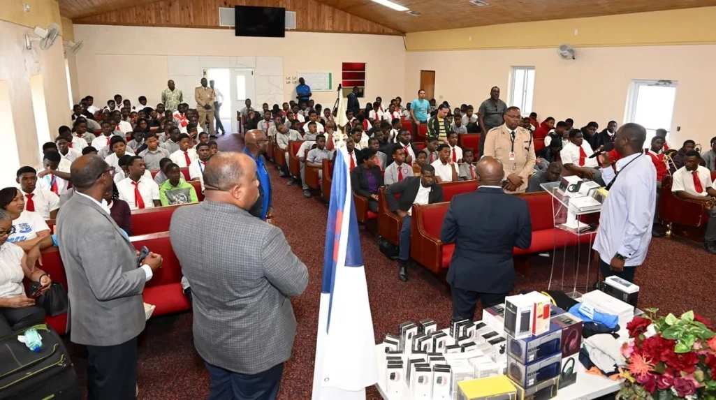 DPM Cooper advises male L.N. Coakley students - in self-building, envision your blueprint, put in the effort and stick to the plan