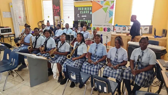 Mayaguana students 'strike up the band' in the E. Clement Bethel National Arts Festival