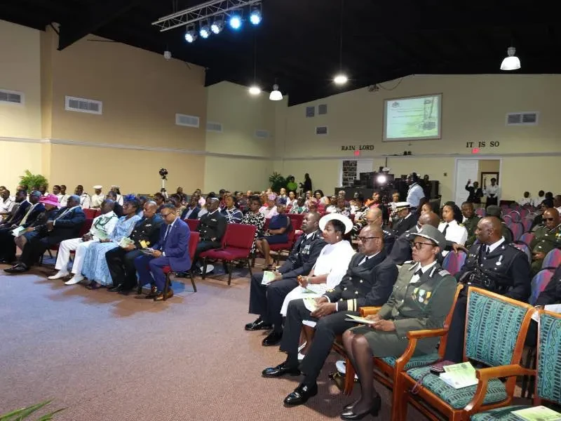 On April 13, 2025, the Royal Bahamas Defence Force (RBDF) Northern Command held its inaugural Church Service at New Life Worship Center to commemorate 45 years of service.     (BIS Photos/Andrew Miller) On April 13, 2025, the Royal Bahamas Defence Force (RBDF) Northern Command held its inaugural Church Service at New Life Worship Center to commemorate 45 years of service.     (BIS Photos/Andrew Miller)