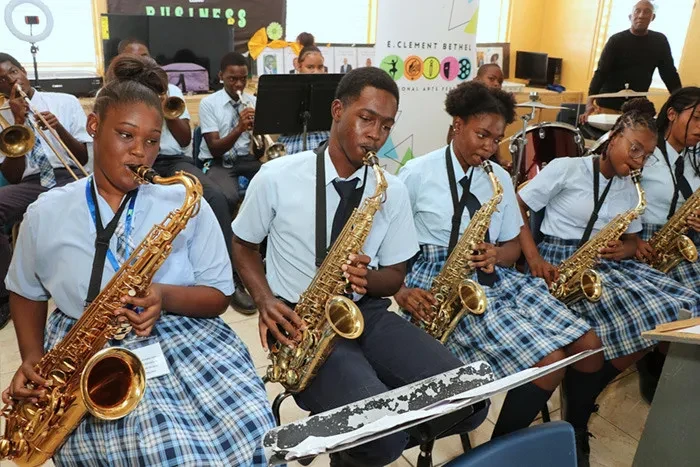 Mayaguana students 'strike up the band' in the E. Clement Bethel National Arts Festival