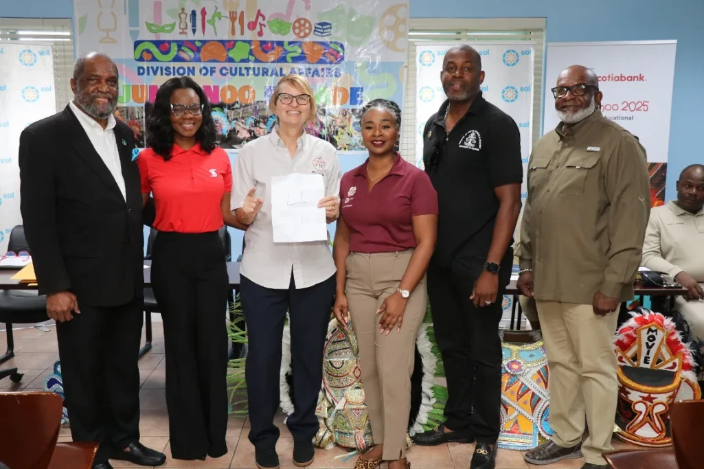 Schools and Stakeholders cheer on the picking of the 2025 Junior Junkanoo order of entry