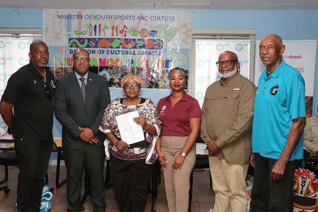 Schools and Stakeholders cheer on the picking of the 2025 Junior Junkanoo order of entry