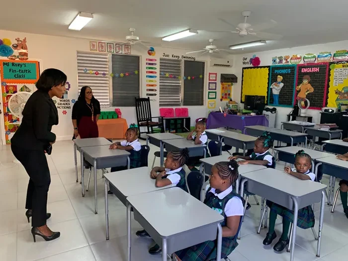 Minister Moxey visits with students on first day of 2024/25 academic year