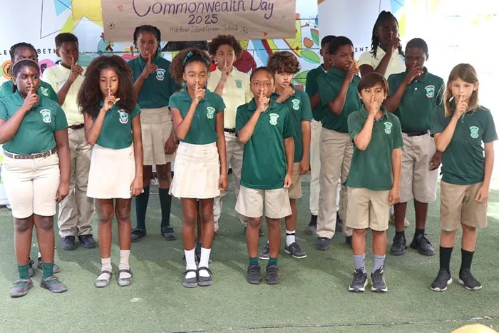 National Arts Festival -- Harbour Island Green School students, cheered on