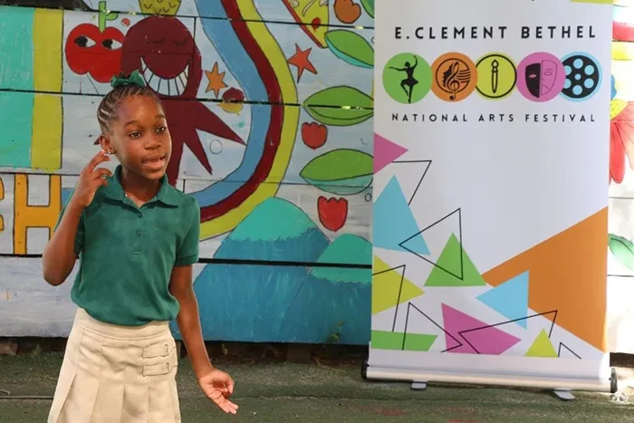 National Arts Festival -- Harbour Island Green School students, cheered on