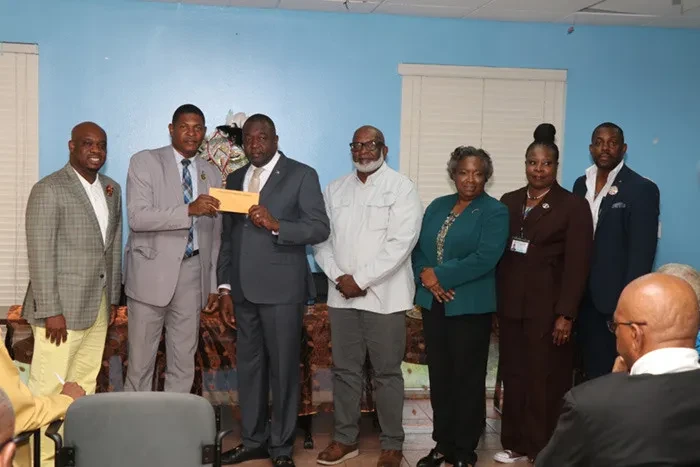 Minister Bowleg Joins in Junkanoo Seed Funding Presentation