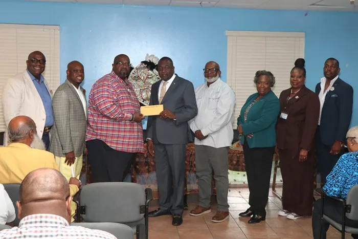 Minister Bowleg Joins in Junkanoo Seed Funding Presentation