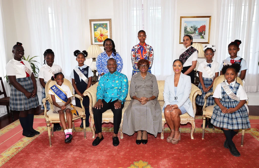 The Governor General welcomes Little Miss Bain & Grants Town pageant contestants in a courtesy call The Governor General welcomes Little Miss Bain & Grants Town pageant contestants in a courtesy call