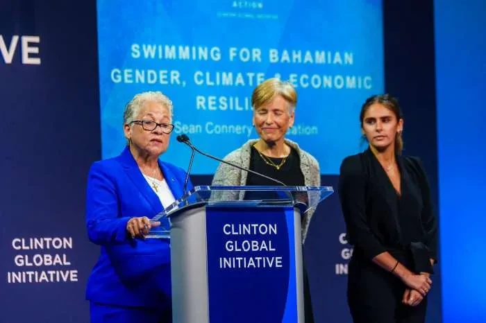 Minister Hanna-Martin announces "Every Bahamian Swimming" objective at Clinton Global Initiative, New York