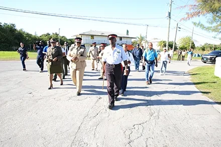 ACP Knowles, senior officers, and government agencies conduct walkabout in Pinder’s Point, Grand Bahama