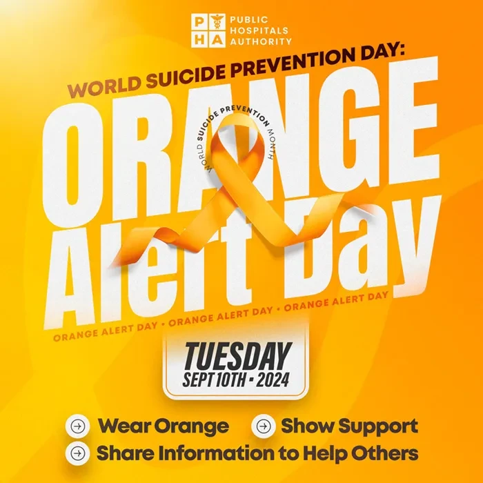 Public Hospitals Authority and Sandilands Rehabilitation Centre Announce Suicide Prevention "Orange Alert" Day