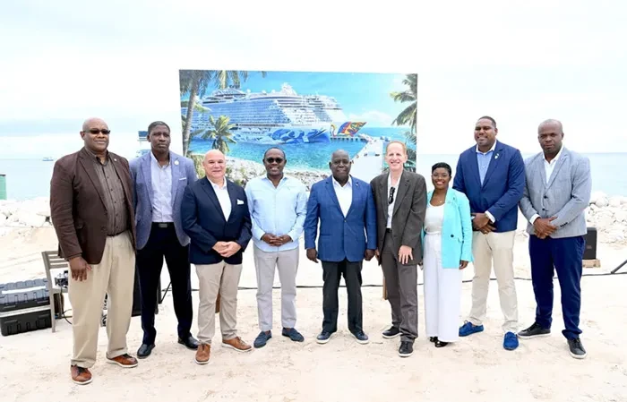 Groundbreaking ceremony for the NCL Pier on Great Stirrup Cay