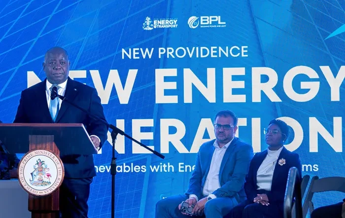 "The dawn of this solar era will illuminate new possibilities for our nation," says Prime Minister Davis at Eco Energy Bahamas Microgrid Signing