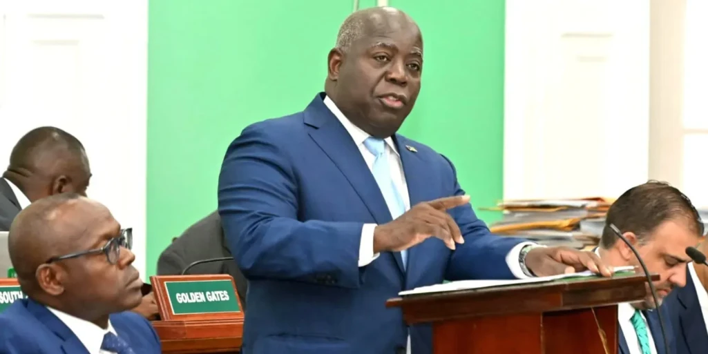 Prime Minister and Minister of Finance the Hon. Philip Davis speaks in the House of Assembly during his Contribution on the Mining Bill, on April 2, 2025. Prime Minister and Minister of Finance the Hon. Philip Davis speaks in the House of Assembly during his Contribution on the Mining Bill, on April 2, 2025.