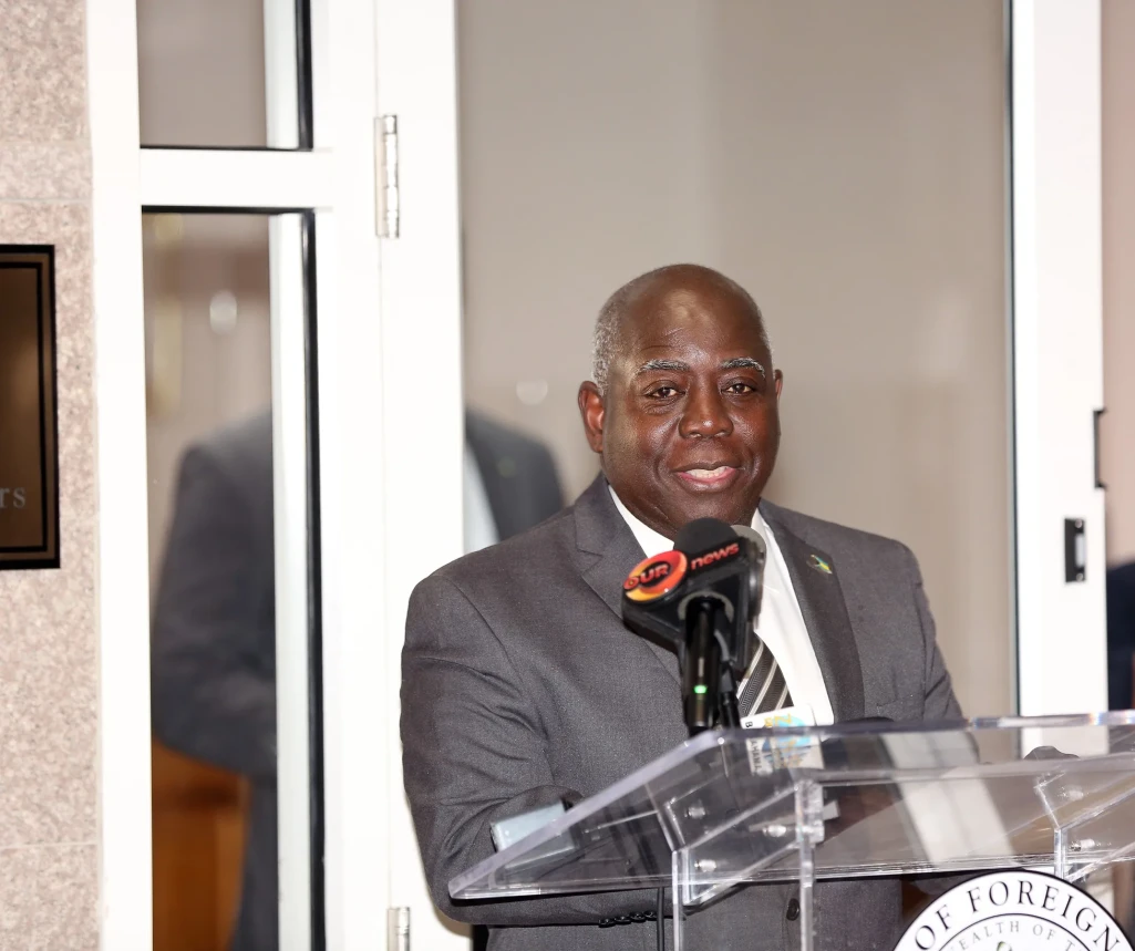 Prime Minister Philip Davis delivers remarks at the renaming ceremony for the Bahamas Alrae Ramsey Institute of Foreign Affairs (BARIFA).  The event was held, Thursday, at the Ministry of Foreign Affairs Headquarters on West Bay Street.   (BIS Photo/Patrick Hanna)