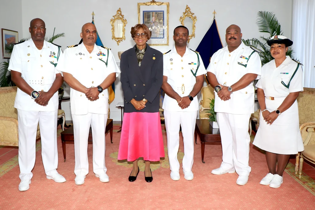 Royal Bahamas Defence Force HMBS Flamingo Memorial Committee paid a courtesy call on the Governor General