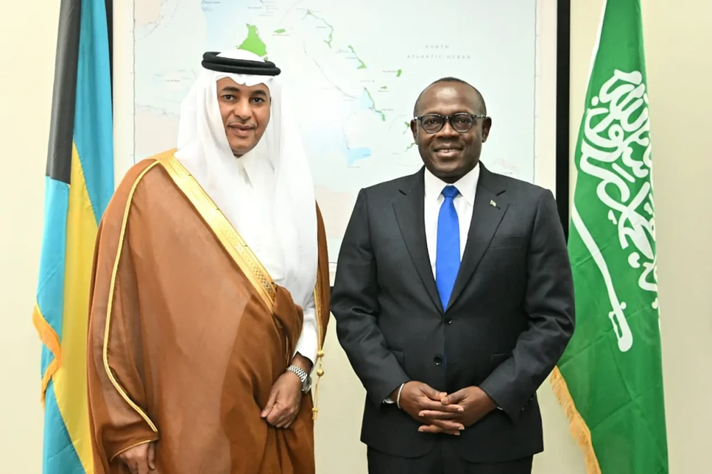 Saudi Ambassador His Excellency Dr. Walid bin Abdulrahman Al-Hamoudi and Deputy Prime Minister and Minister of Tourism, Investments & Aviation Chester Cooper Saudi Ambassador His Excellency Dr. Walid bin Abdulrahman Al-Hamoudi and Deputy Prime Minister and Minister of Tourism, Investments & Aviation Chester Cooper