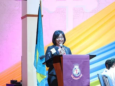 THANKS THE SALVATION ARMY – Minister for Grand Bahama, Hon. Ginger Moxey was one of the speakers on the 40th anniversary of the Salvation Army in Grand Bahama, during a special ceremony on Friday, March 14, 2025 at Freeport Bible Church. Minister Moxey said the work of the Salvation Army in Grand Bahama is unquestionable.
