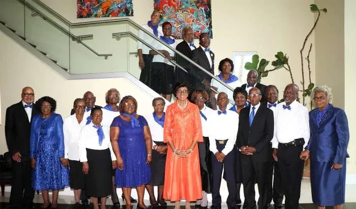 RE-SENT - Hillview Seventh Day Adventist Church seniors pay a courtesy call on the Governor General