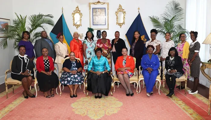 Bahamas Literacy Association, and Literacy Teacher of the Year nominees, welcomed in a courtesy call with the Governor General