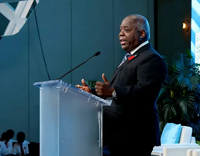 Prime Minister and Minister of Finance the Hon. Philip Davis speaks, during his Keynote Address at Opening of the Energy Summit, on November 7, 2024, held at Baha Mar Convention Centre. (BIS Photos/Eric Rose) Prime Minister and Minister of Finance the Hon. Philip Davis speaks, during his Keynote Address at Opening of the Energy Summit, on November 7, 2024, held at Baha Mar Convention Centre. (BIS Photos/Eric Rose)