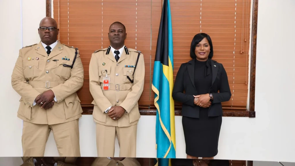 New GB police chief makes courtesy call on the Minister for Grand Bahama