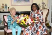 Lady Holly Knowles, celebrating her 100th birthday, receives a visit from the Governor General