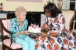 Lady Holly Knowles, celebrating her 100th birthday, receives a visit from the Governor General