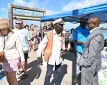Tourism Minister Cooper did a Walkabout, Greeting Vendors and Visitors Downtown Today
