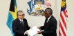 Foreign Affairs Minister Mitchell greets Malaysia's High Commissioner-Designate